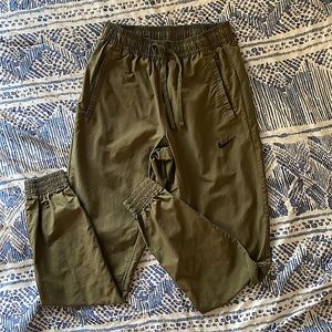 Olive green Nike joggers